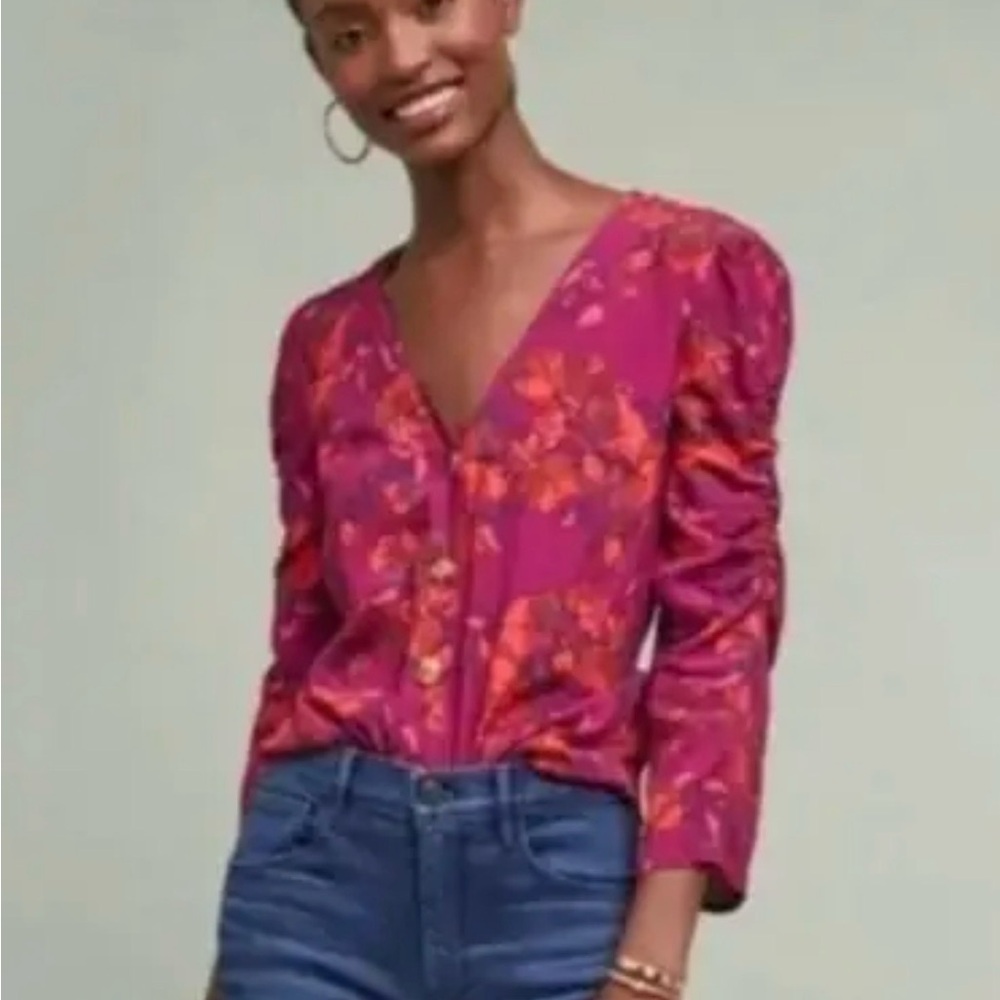 Anthropologie Maeve Jordain Runa Blouse